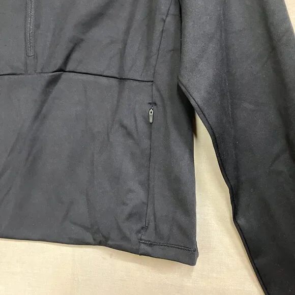 All in Motion Women's XL Black 1/2 Zip-Up Femme Knit Pullover Jacket Thumbhole - Picture 8 of 13